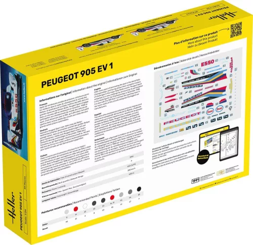Heller Peugeot 905 EV 1 1:24 Starter Kit autómakett – Heller H56718