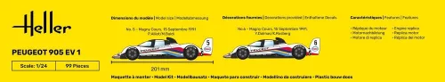 Heller Peugeot 905 EV 1 1:24 Starter Kit autómakett – Heller H56718