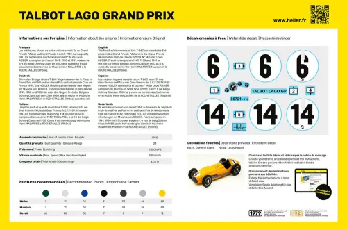 Heller Talbot Lago Grand Prix 1:24 Starter Kit autómakett – Heller H56721