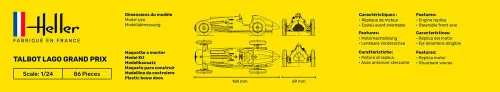 Heller Talbot Lago Grand Prix 1:24 Starter Kit autómakett – Heller H56721