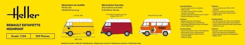 Heller Renault Estafette Highroof 1:24 Starter Kit haszonjármű makett – Heller H56740