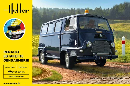 Heller Renault Estafette Gendarmerie 1:24 Starter Kit teherautó makett – Heller H56742