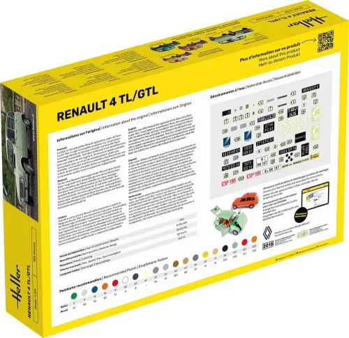 Heller Renault 4TL/GTL 1:24 Starter Kit autómakett – Heller H56759