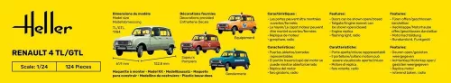 Heller Renault 4TL/GTL 1:24 Starter Kit autómakett – Heller H56759