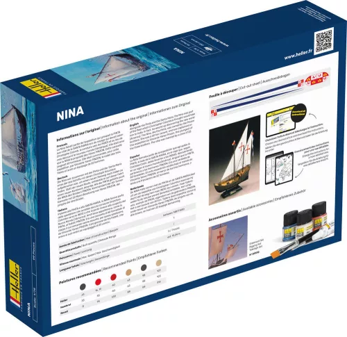 Heller Nina 1:75 Starter Kit vitorláshajó makett – Heller H56815