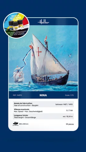 Heller Nina 1:75 Starter Kit vitorláshajó makett – Heller H56815