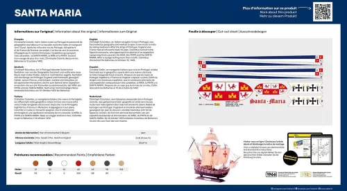 Heller Santa Maria 1:75 Starter Kit vitorláshajó makett – Heller H56865