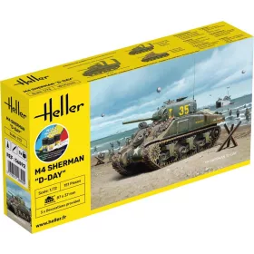 Heller M4 Sherman D-Day 1:72 Starter Kit harcjármű makett – Heller H56892