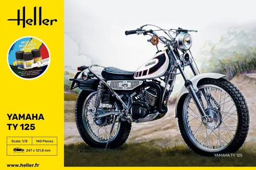 Heller Yamaha TY 125 1:8 Starter Kit motorkerékpár makett – Heller H56902