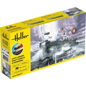 Heller LCVP Landing Craft Vehicle & Personnel 1:72 Starter Kit hadihajó makett – Heller H56995