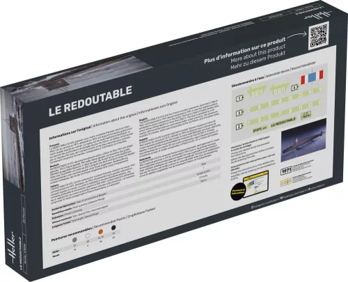 Heller U-Boot S/M Redoutable 1:400 Starter Kit tengeralattjáró makett – Heller H57075