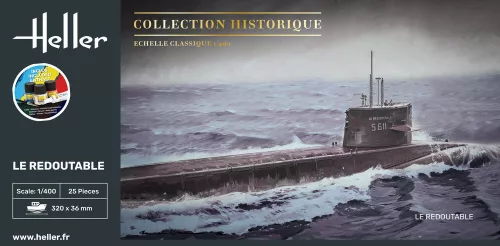 Heller U-Boot S/M Redoutable 1:400 Starter Kit tengeralattjáró makett – Heller H57075