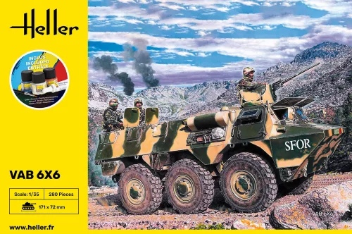 Heller VAB 6x6 1:35 Starter Kit harcjármű makett – Heller H57141