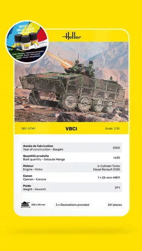 Heller VBCI 1:35 Starter Kit harcjármű makett – Heller H57147