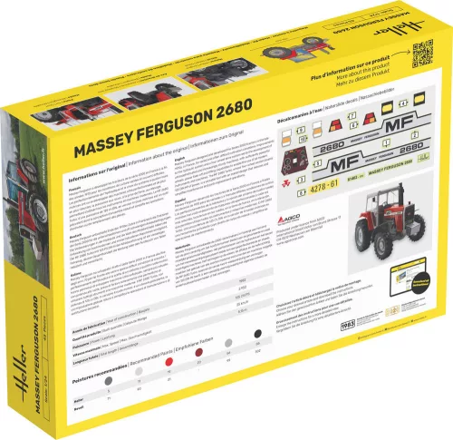 Heller Massey Ferguson 2680 1:24 Starter Kit mezőgazdasági jármű makett – Heller H57402