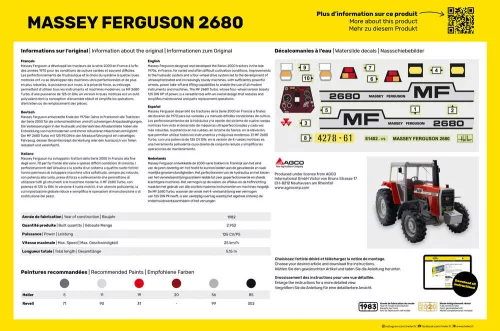 Heller Massey Ferguson 2680 1:24 Starter Kit mezőgazdasági jármű makett – Heller H57402