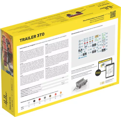 Heller 3 tonnás pótkocsi 1:24 Starter Kit makett – Heller H57410