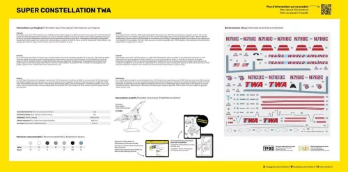 Heller Super Constellation TWA 1:72 Starter Kit repülőgép makett – Heller H58391