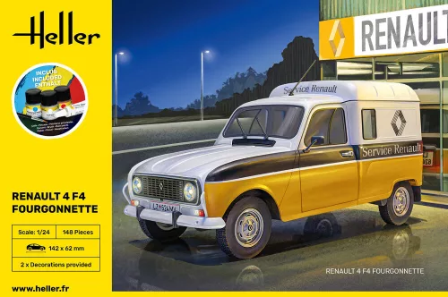 Heller Renault 4 F4 Fourgonette 1:24 Starter Kit haszonjármű makett – Heller H58700