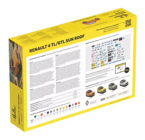 Heller Renault 4 TL/GTL Sun Roof 1:24 Starter Kit autómakett – Heller H58704