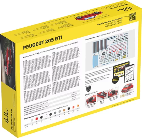 Heller Peugeot 205 GTI 1:24 Starter Kit autómakett – Heller H58705