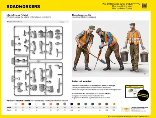 Heller útépítő munkások 1:24 Starter Kit figurakészlet – Heller H58754