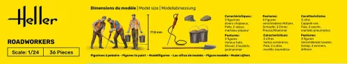 Heller útépítő munkások 1:24 Starter Kit figurakészlet – Heller H58754