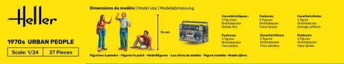 Heller 1970-es évek városi figurái 1:24 Starter Kit figurakészlet – Heller H58757