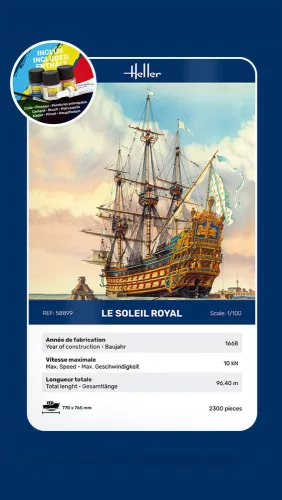 Heller Soleil Royal 1:100 Starter Kit vitorláshajó makett – Heller H58899
