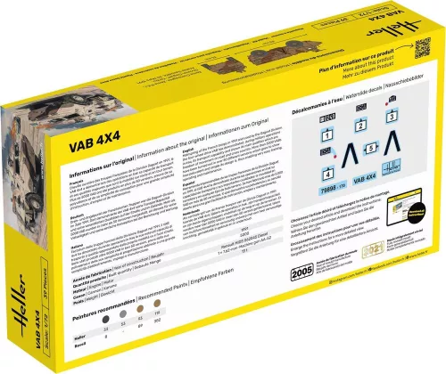Heller VAB 4x4 1:72 harcjármű makett – Heller H79898