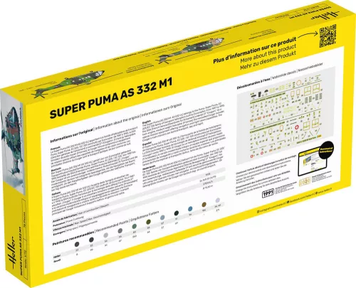 Heller Super Puma AS 332 M1 1:72 helikopter makett – Heller H80367