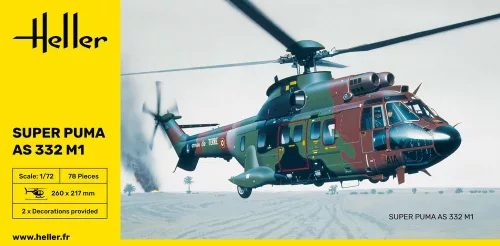 Heller Super Puma AS 332 M1 1:72 helikopter makett – Heller H80367