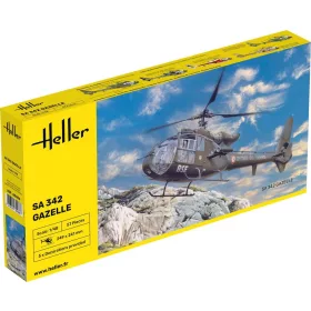 Heller SA 342 Gazelle 1:48 helikopter makett – Heller H80486