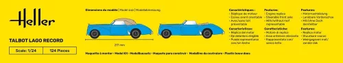 Heller Talbot Lago Record 1:24 autómakett – Heller H80711