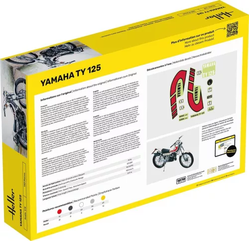 Heller Yamaha TY 125 1:8 motorkerékpár makett – Heller H80902