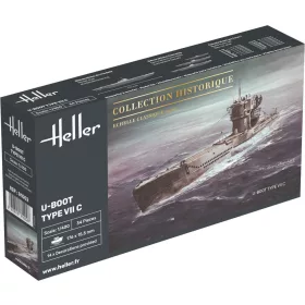 Heller U-Boot Type VII C 1:400 tengeralattjáró makett – Heller H81002