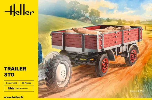 Heller 3 tonnás pótkocsi 1:24 makett – Heller H81410