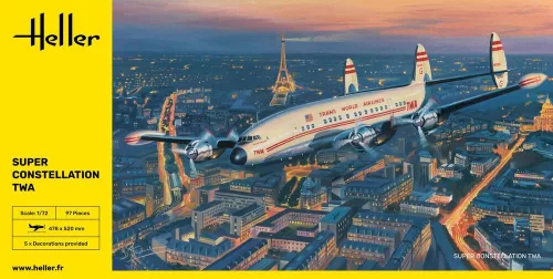 Heller Super Constellation TWA 1:72 repülőgép makett – Heller H82391