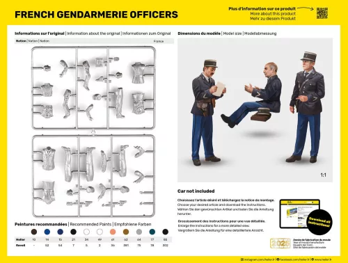 Heller francia csendőrtisztek 1:24 figurakészlet – Heller H82751