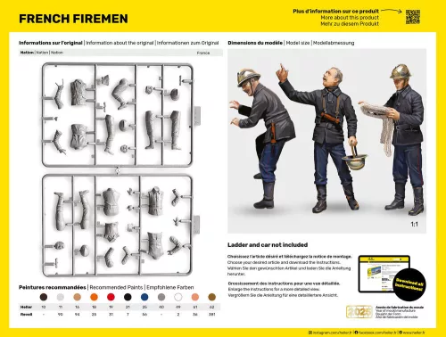Heller francia tűzoltók 1:24 figurakészlet – Heller H82753