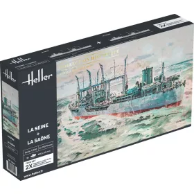 Heller Twin Set La Seine + La Saone 1:400 hadihajó makett – Heller H85050