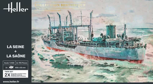 Heller Twin Set La Seine + La Saone 1:400 hadihajó makett – Heller H85050
