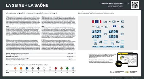 Heller Twin Set La Seine + La Saone 1:400 hadihajó makett – Heller H85050