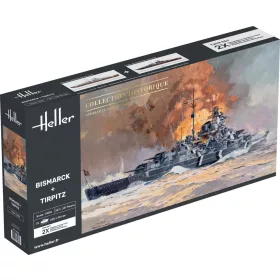 Heller Twin Set Bismarck + Tirpitz 1:400 hadihajó makett – Heller H85078
