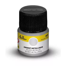 Heller Acrylic Colour 011 ezüst metál akrilfesték 12 ml – Heller H9011