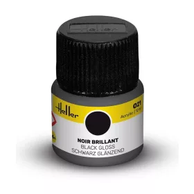 Heller Acrylic Colour 021 fekete fényes akrilfesték 12 ml – Heller H9021