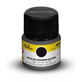 Heller Acrylic Colour 085 szénfekete selyemfényű akrilfesték 12 ml – Heller H9085