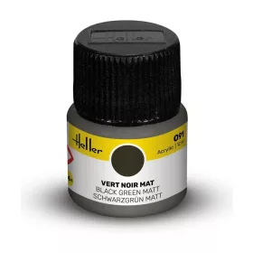 Heller Acrylic Colour 091 feketészöld matt akrilfesték 12 ml – Heller H9091