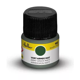 Heller Acrylic Colour 102 katonai zöld matt akrilfesték 12 ml – Heller H9102