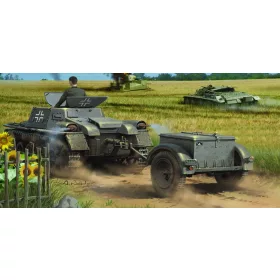   HobbyBoss Munitionsschlepper auf Panzerkampfwagen I Ausf A – Ammo Trailer 1:35 harcjármű makett